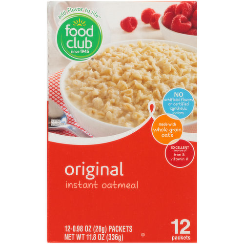 Food Club Original Instant Oatmeal