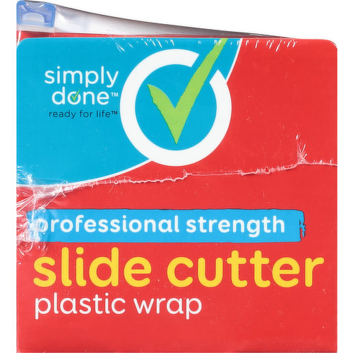 Simply Done Plastic Wrap, Professional Strength, Slide Cutter