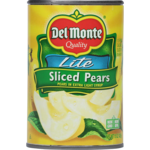 Del Monte Pears, Lite, Sliced