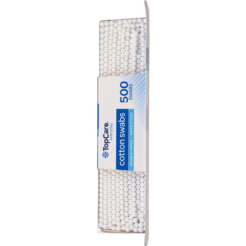 TopCare Cotton Swabs, Double-Tipped, Paper Sticks