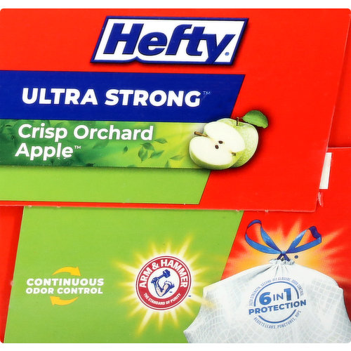 Hefty Ultra Strong Tall Kitchen and Trash Bags 13 gal 09 mil 2375 x  2488 White 40Box  Quillcom