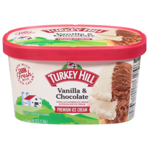 Turkey Hill Ice Cream, Vanilla & Chocolate, Premium