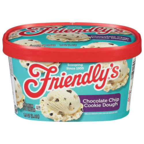 Friendly's Ice Cream, Premium, Chocolate Chip Cookie Dough