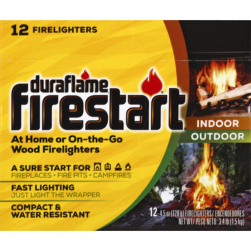 Duraflame Firelighter, Wood, Firestart, 12 Pack