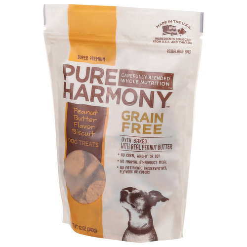 Pure Harmony Dog Treats, Grain Free, Peanut Butter Flavor