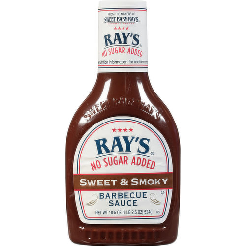 Ray's No Sugar Added Barbecue Sauce, Sweet & Smoky