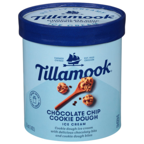 Tillamook Ice Cream, Chocolate Chip Cookies Dough