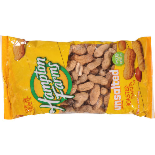 Hampton Farms Peanuts, Roasted, Unsalted