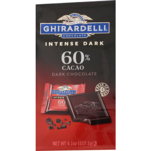 Ghirardelli Dark Chocolate, Intense Dark, 60% Cacao