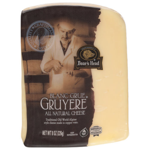 Boar's Head Cheese, All Natural, Gruyere