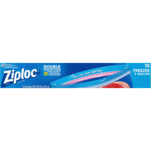 Ziploc Seal Top Bags, Freezer, 2 Gallon