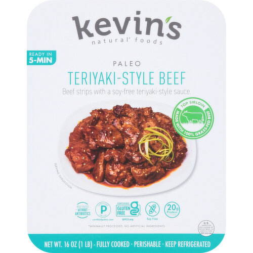 Kevin's Natural Foods Beef, Teriyaki-Style, Paleo