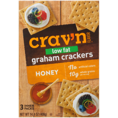 Crav'n Flavor Honey Low Fat Graham Crackers