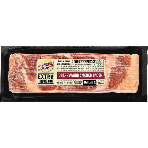 Hatfield Bacon, Cherrywood Smoked, Extra Thick Cut