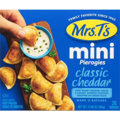 Mrs. T's Pierogies, Classic Cheddar, Mini