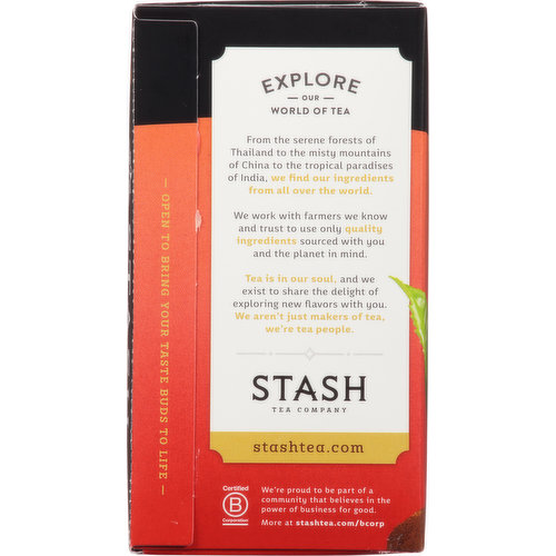 Stash Black Tea, Chai Spice, Tea Bags - King Kullen