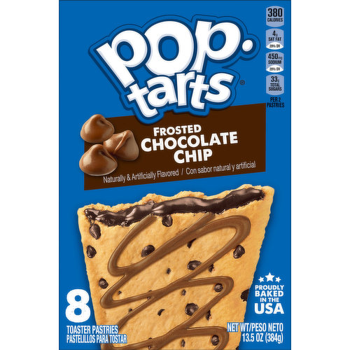 Pop-Tarts Toaster Pastries, Chocolate Chip, Frosted