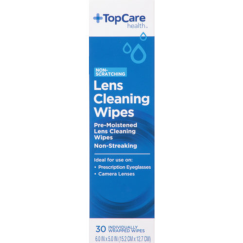 TopCare Lens Cleaning Wipes, Non-Scratching