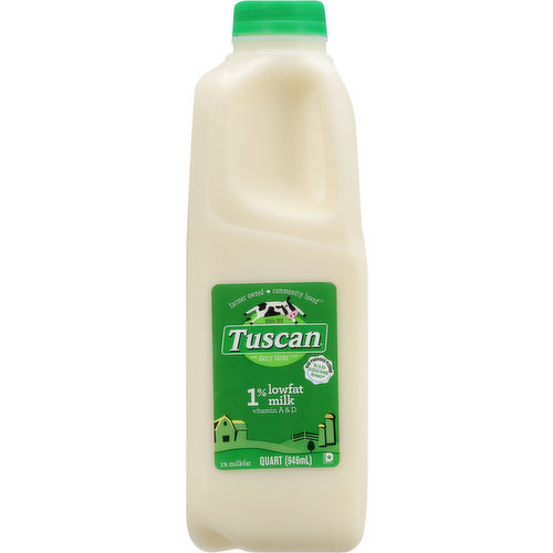 Tuscan Dairy Farms Milk, 1% Lowfat