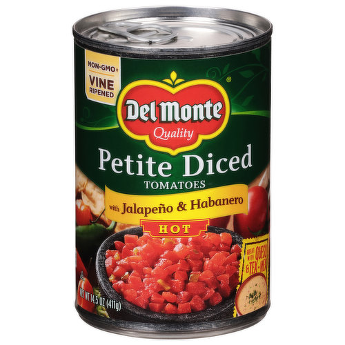 Del Monte Tomatoes, Hot, Petite Diced