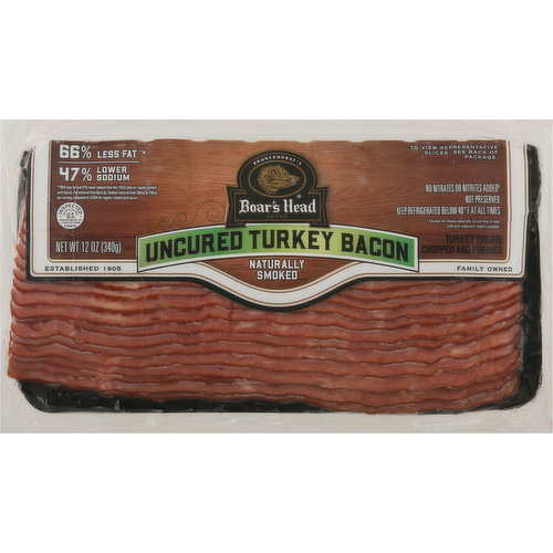 Boar's Head Turkey Bacon, Uncured