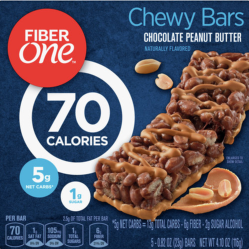 Fiber One Chewy Bar, Chocolate Peanut Butter