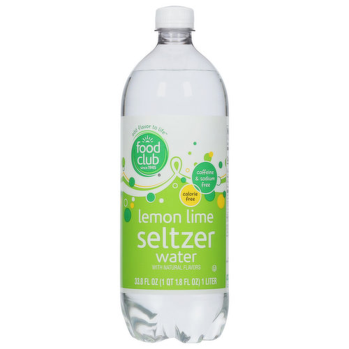 Food Club Seltzer Water, Lemon Lime