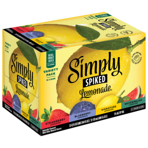 Simply Spiked Beer, Lemonade, Variety Pack