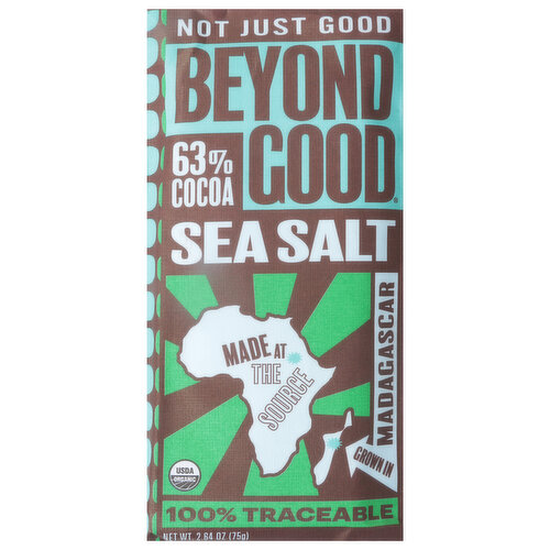 Beyond Good Chocolate, Sea Salt, 63% Cocoa