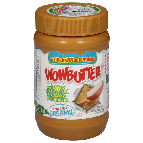 Wowbutter Simple Natural Creamy Toasted Soybutter, 17.6 oz