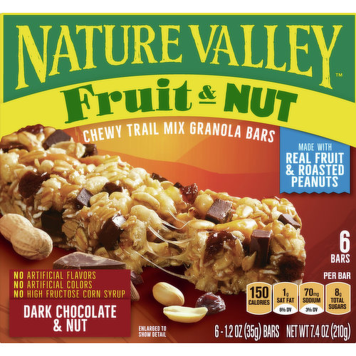 NATURE VALLEY Dark Chocolate Nut Sweet and Salty Granola Bars, No  Artificial Colours, No Artificial Flavours, Made with Whole Grains, Snack  Bars, Pack