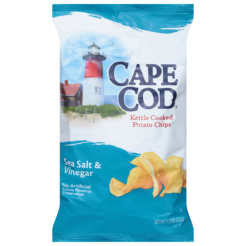 Cape Cod Potato Chips, Sea Salt & Vinegar, Kettle Cooked