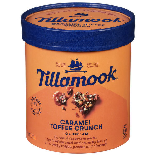 Tillamook Ice Cream, Caramel Toffee Crunch