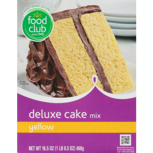 Food Club Cake Mix, Deluxe, Yellow