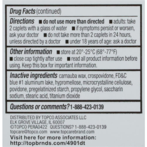 TopCare Migraine Relief, Coated Caplets