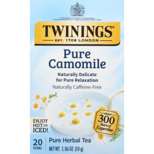 Twinings of London Pure Camomile Herbal Tea Bags, 20 count, 1.06 oz