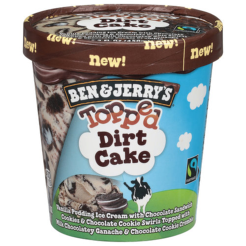 Ben & Jerry's Ice Cream, Dirt Cake, Topped