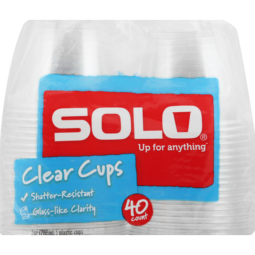 Solo Cups, Clear, 9 Ounce