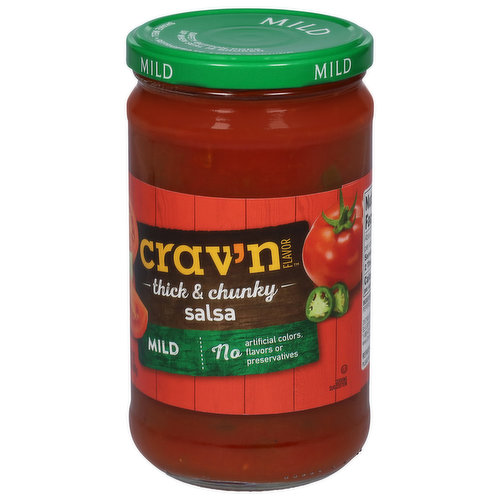 Crav'n Flavor Salsa, Thick & Chunky, Mild