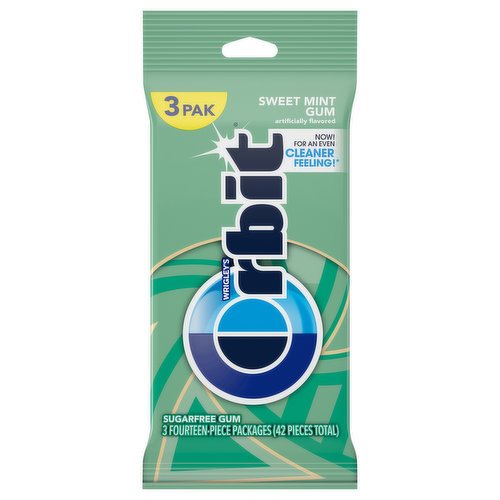 Orbit Gum, Sugar Free, Sweet Mint, 3 Pak