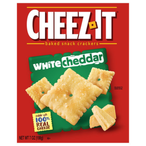 Cheez-It Baked Snack Crackers, White Cheddar