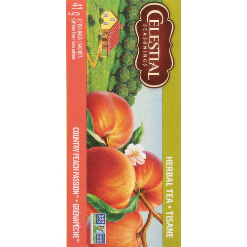 Celestial Seasonings Country Peach Passion Herbal Tea Bags, 20