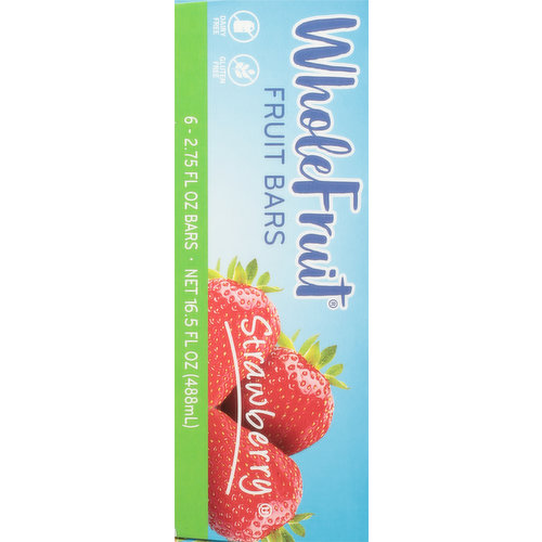 Whole Fruit Strawberry Fruit Bars, 2.75 fl oz, 6 count