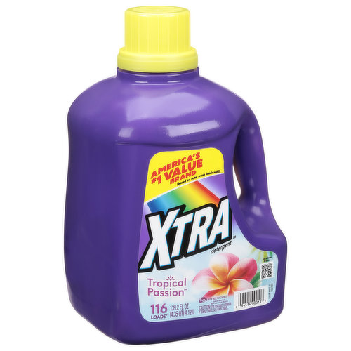  Xtra Liquid Laundry Detergent, Tropical Passion, 75oz