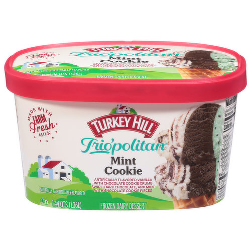 Turkey Hill Frozen Dairy Dessert, Mint Cookie