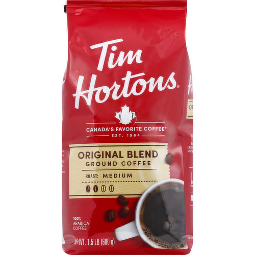 Tim Hortons Coffee, Ground, Medium Roast, Original Blend