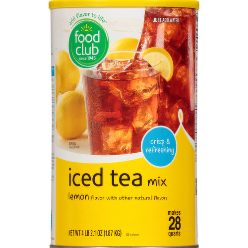 Food Club Iced Tea Mix, Lemon Flavor