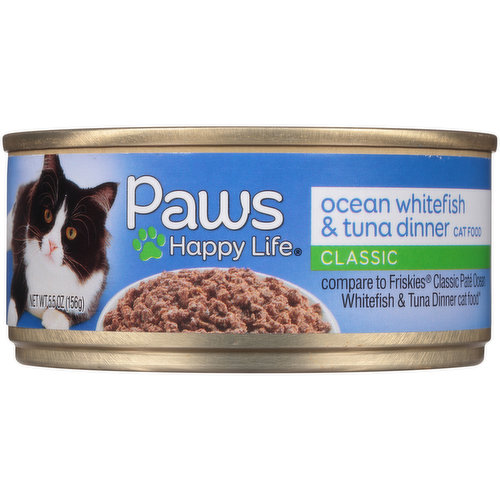 Paws Happy Life Classic Ocean Whitefish & Tuna Dinner Cat Food