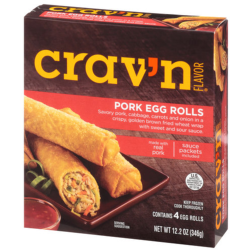 Crav'n Flavor Egg Rolls, Pork