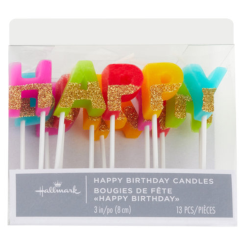 Hallmark Happy Birthday Candles, 3 Inch